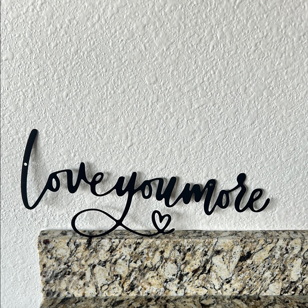 Black Love You More Wall Decor